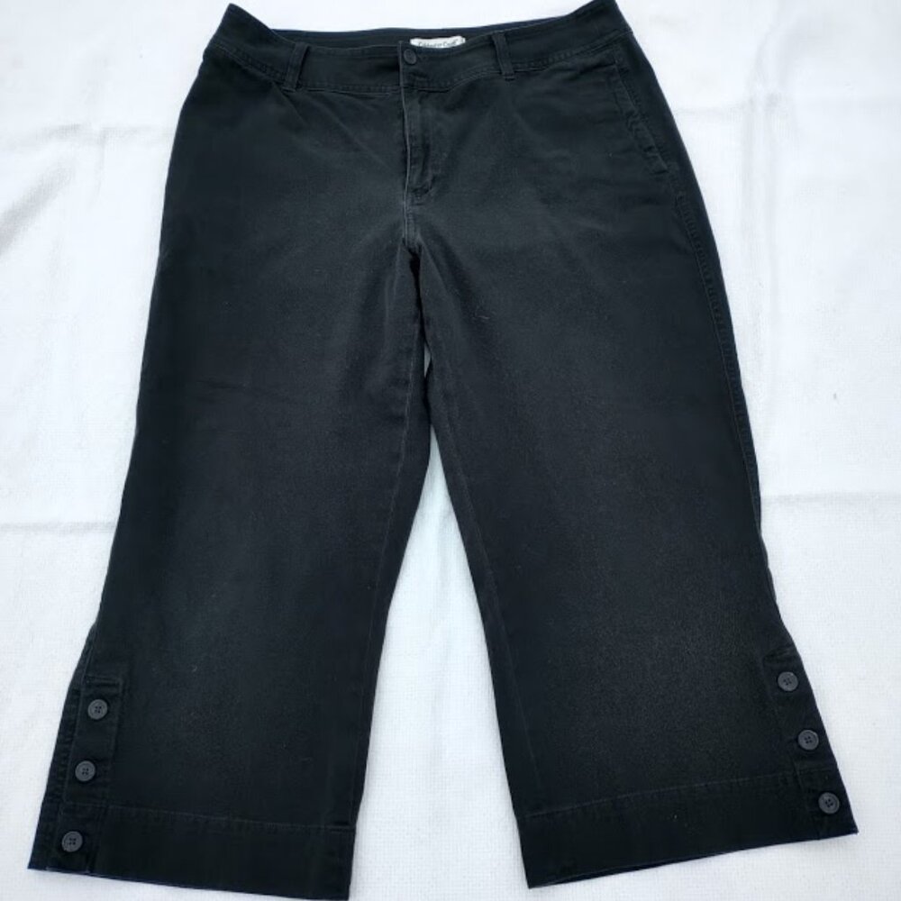 PANTS Capri - Black, Coldwater Creek, size 12 - Picture 1 of 2